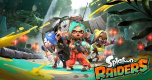 Arte oficial de Splatoon Raiders con Deep Cut: Shiver, Frye y Big Man