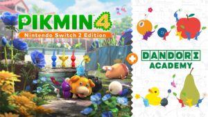 Arte oficial de Pikmin 4 Nintendo Switch 2 Edition con la Academia Dandori