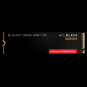 SSD WD_BLACK SN850X NVMe M.2 de 2 TB, visto de frente