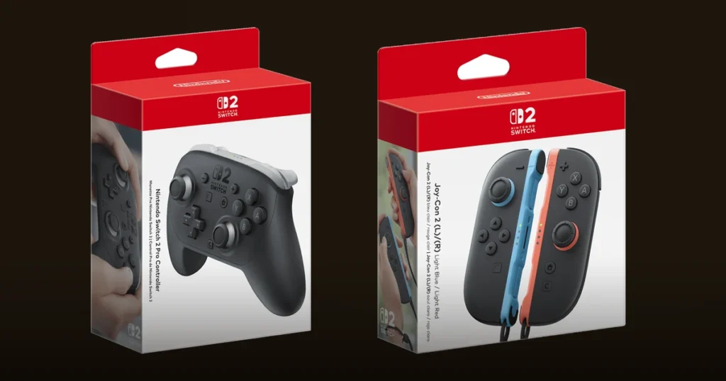 Cajas del mando Pro de Nintendo Switch 2 y de los Joy-Con 2
